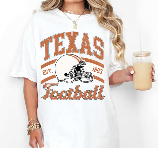 texas football white tee