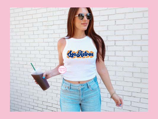 Los Astr** White Tank