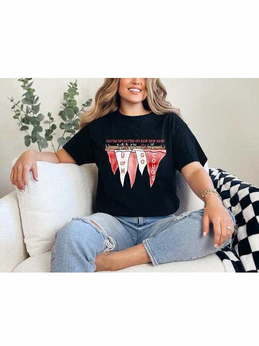cougars flags black tee