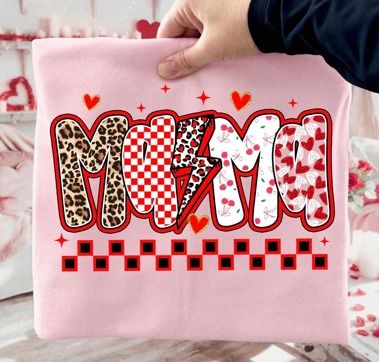 Mama v day pink shirt