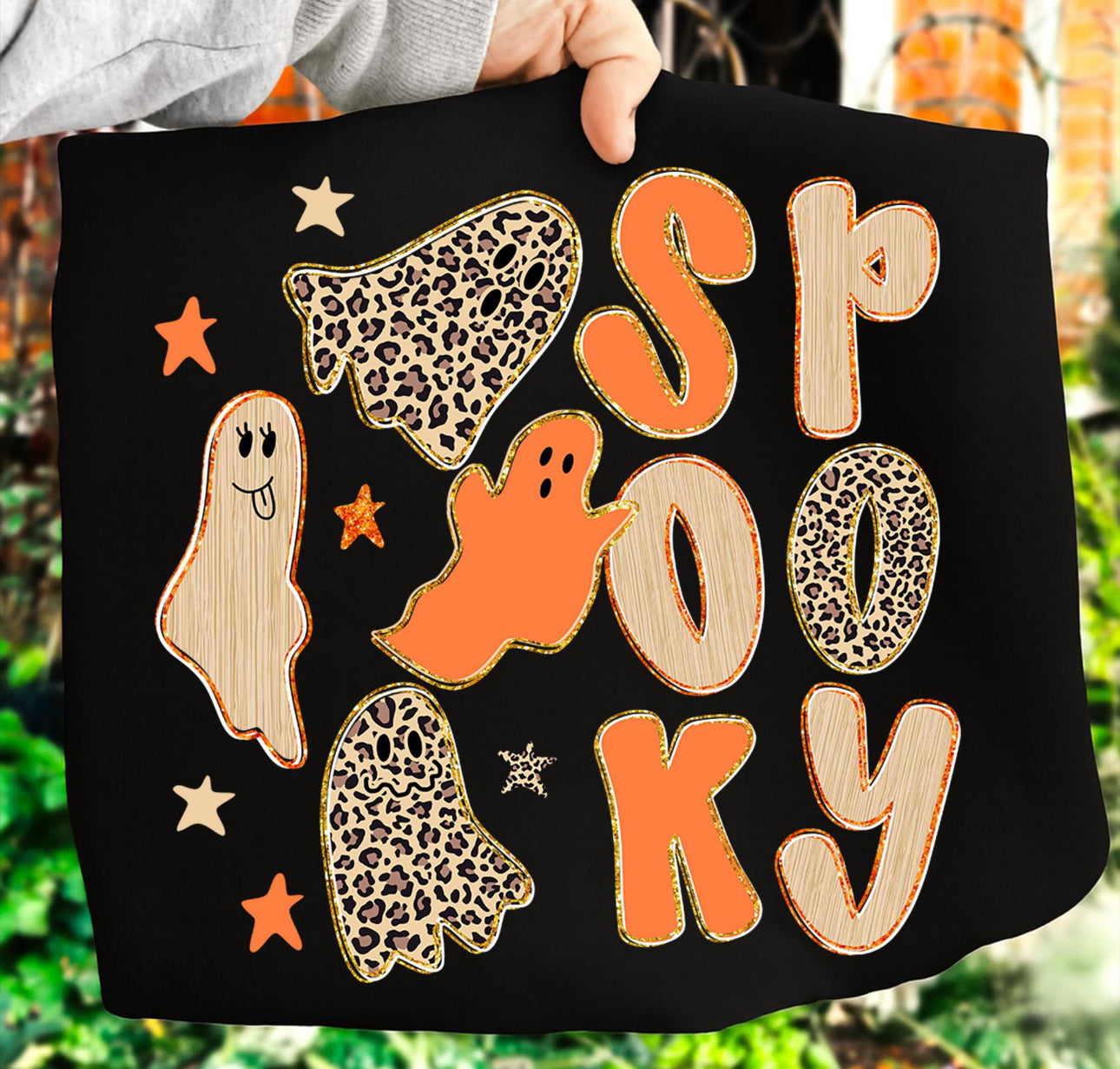 spooky black tee