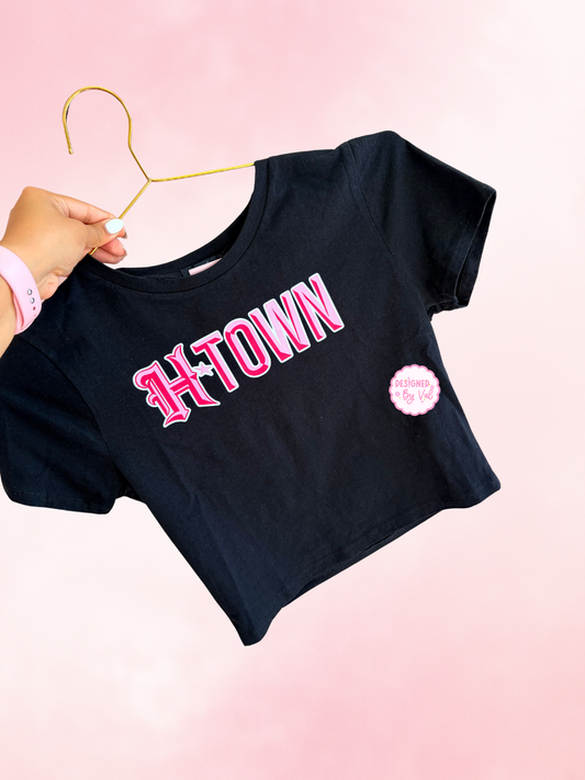 h town black crop