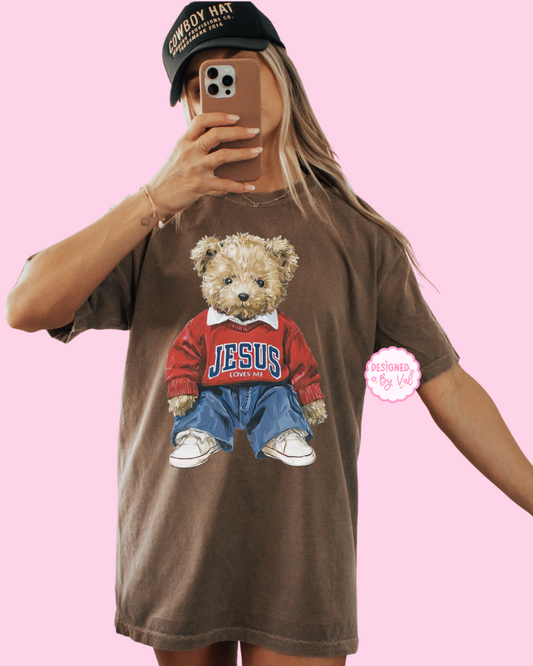 jesus bear brown tee