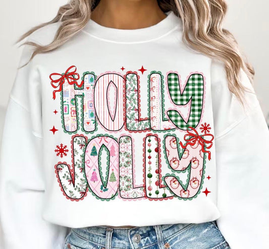 holy jolly white sweatshirt
