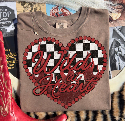 wild at heart brown tee