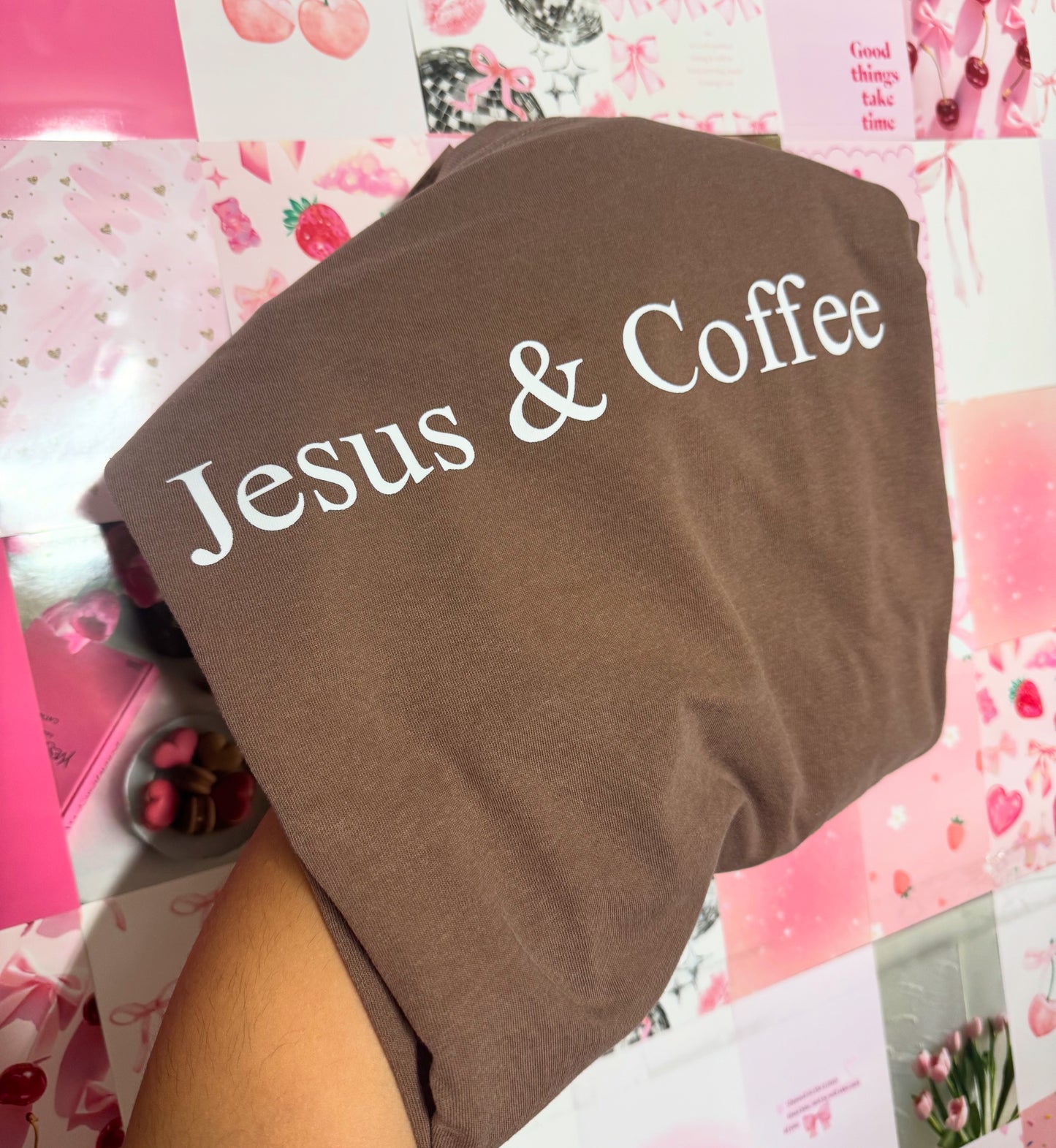 Jesus & Coffee Brown Tee