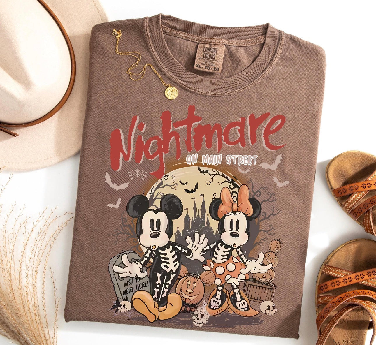 nightmare mouse brown tee