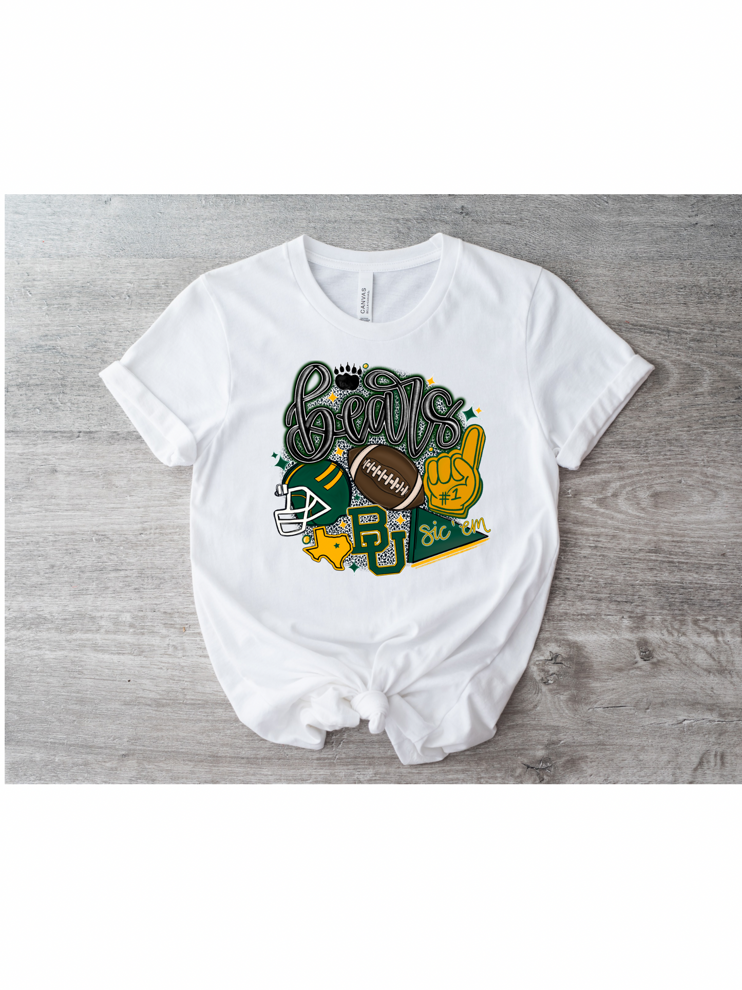 bears white tee