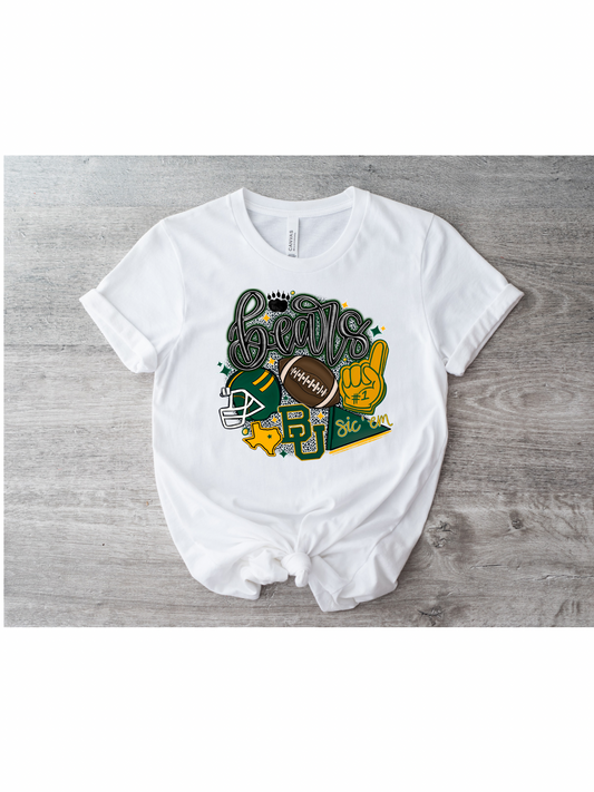 bears white tee