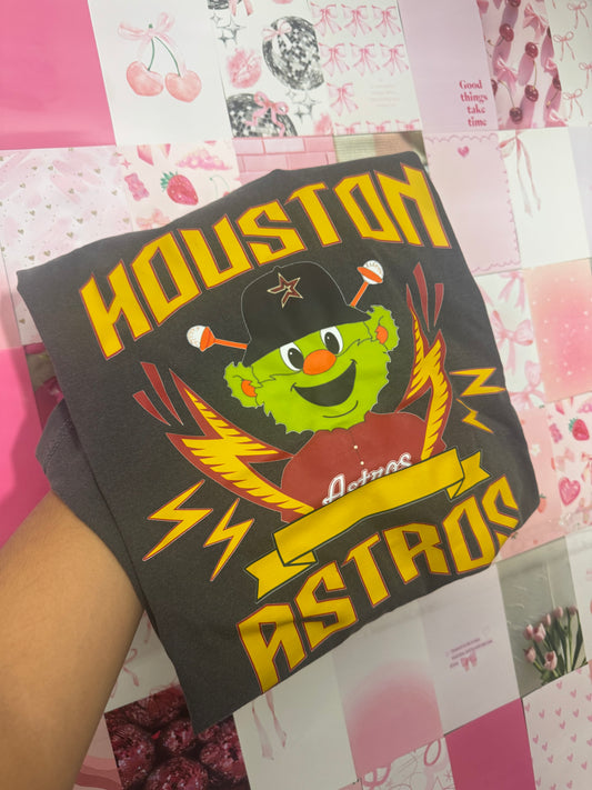 Houston Ast** Orbit Charcoal tee