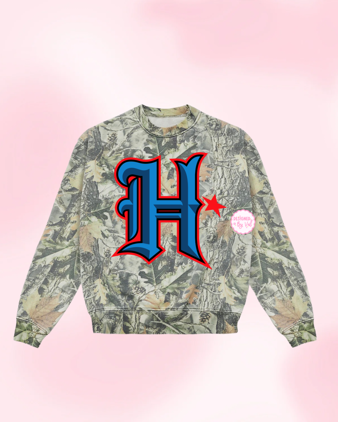 H Texans  camo SWEATSHIRT