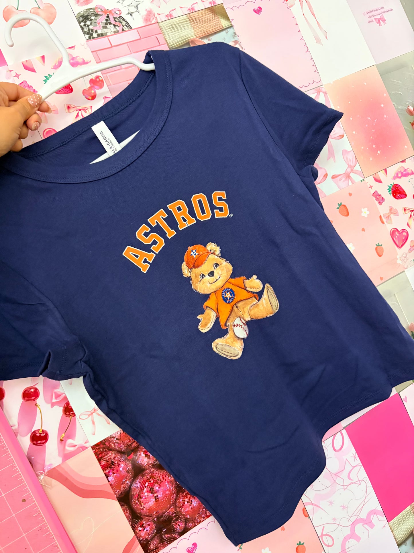 astros bear baby tee