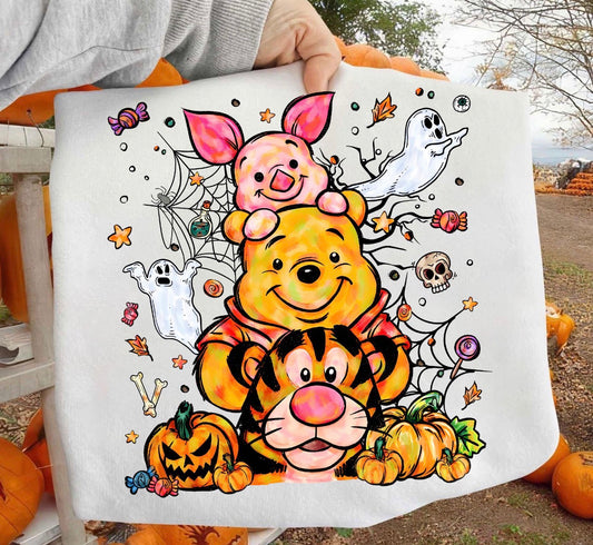 pooh spooky beige tee