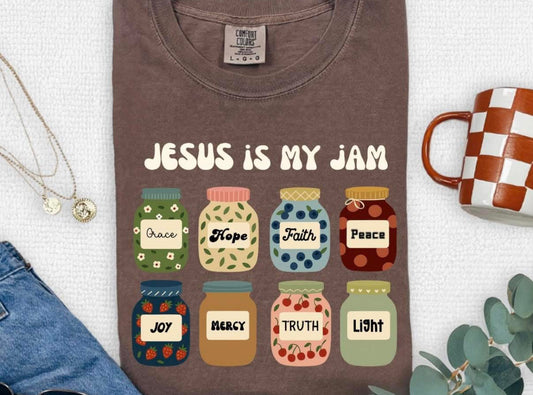 Jesus is my jam! Brown tee