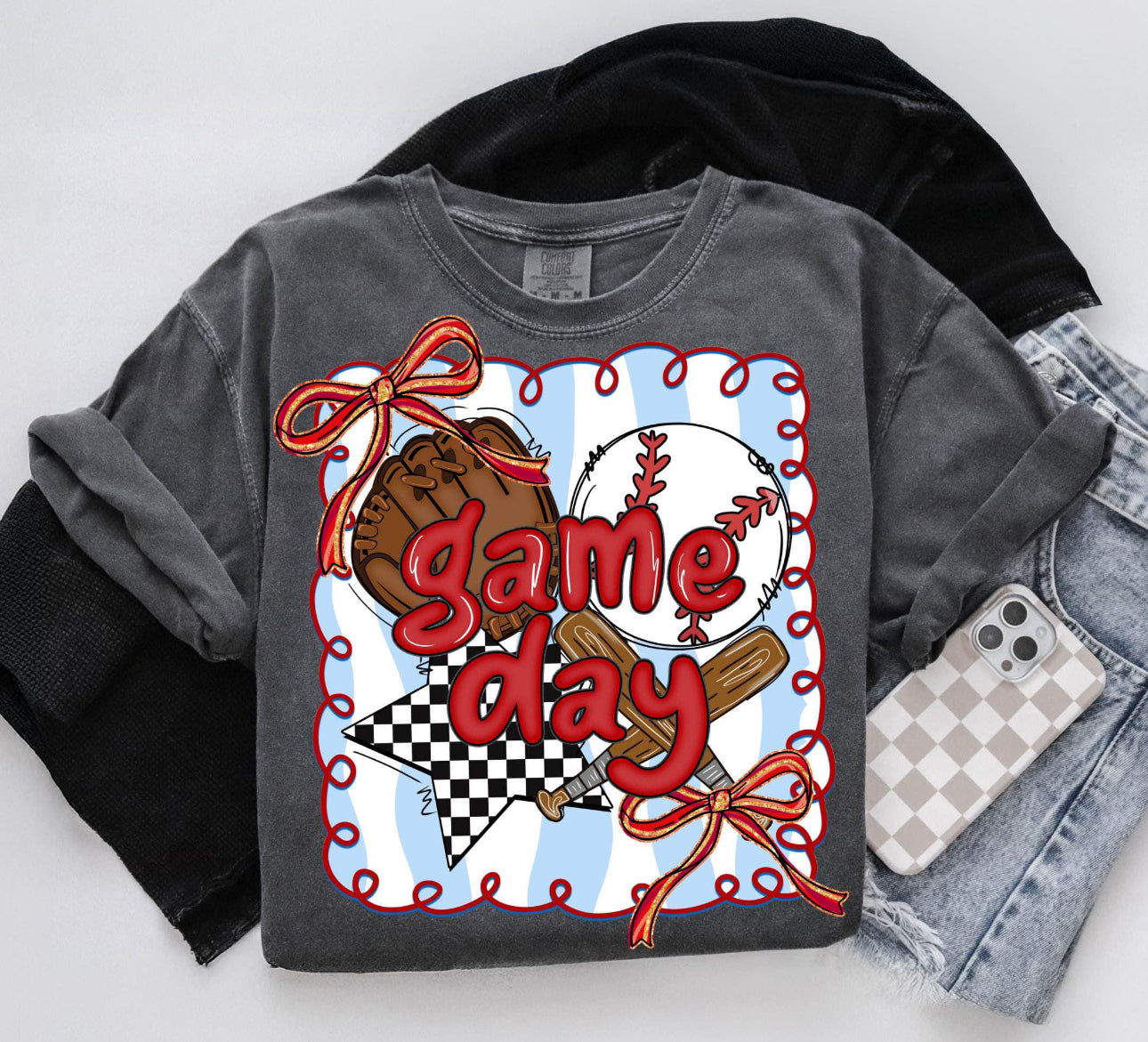 game day charcoal tee