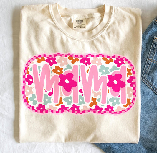 MAMA flowers ( beige tee )