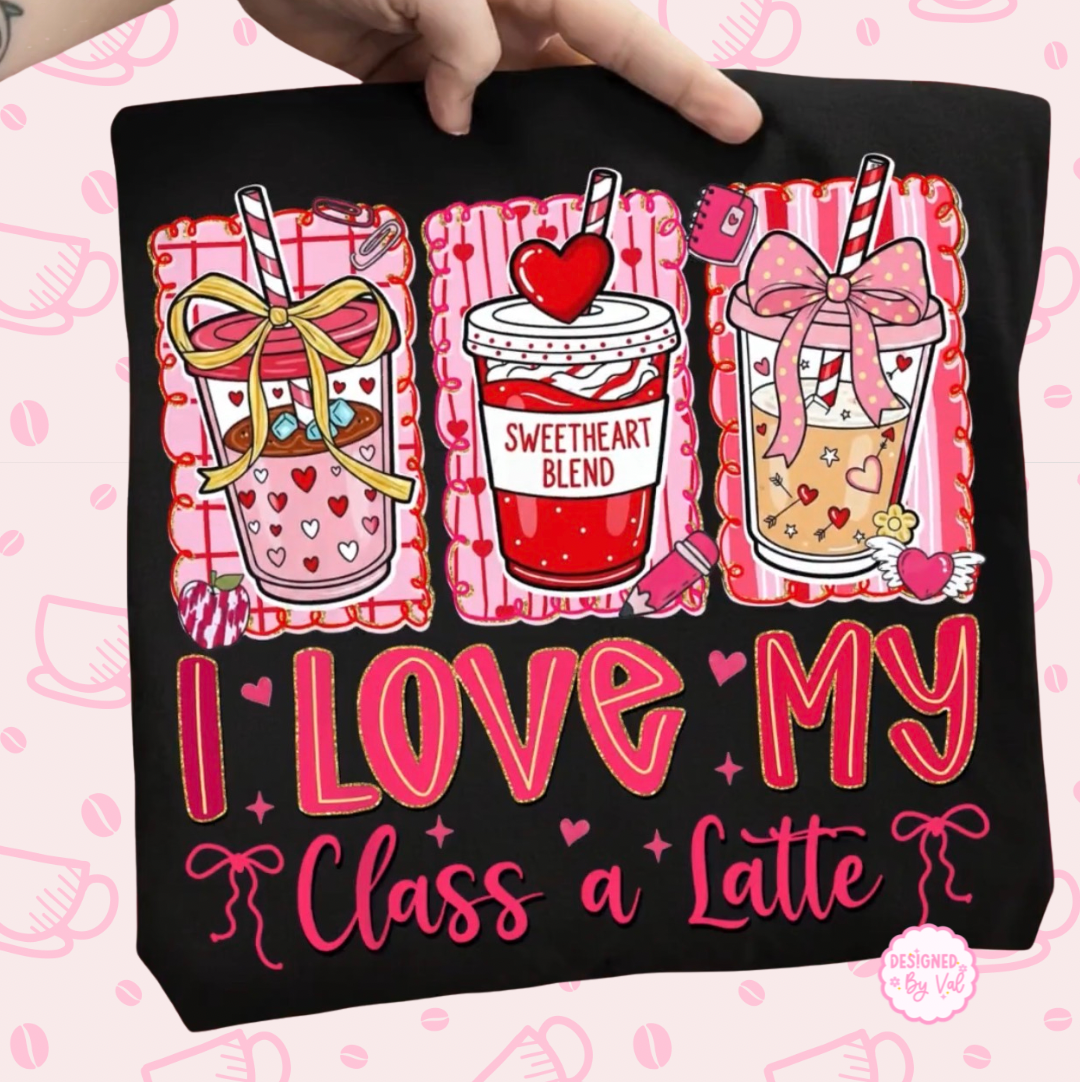 i love my class a latte black tee