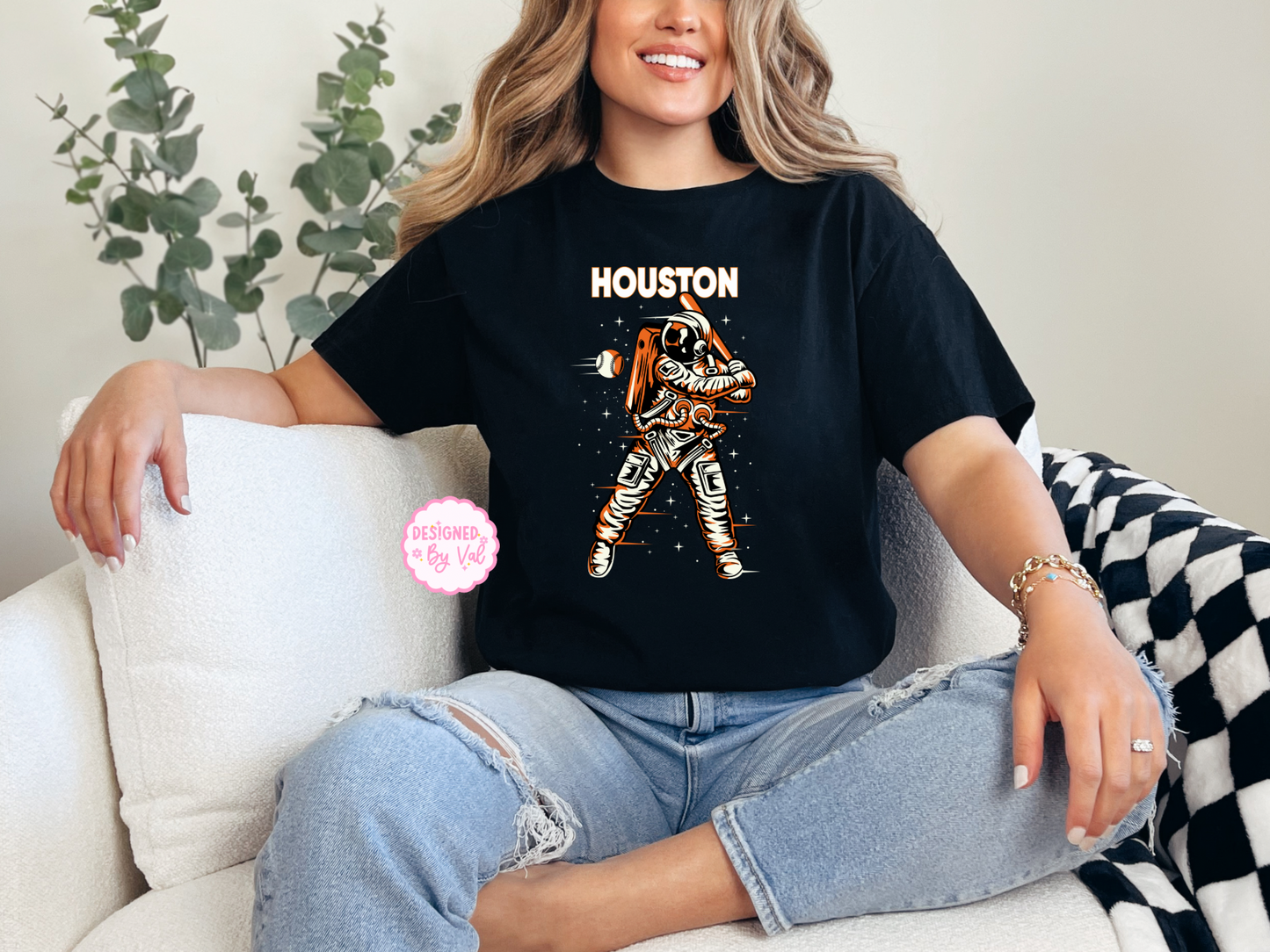 Houston Astronaut Black tee