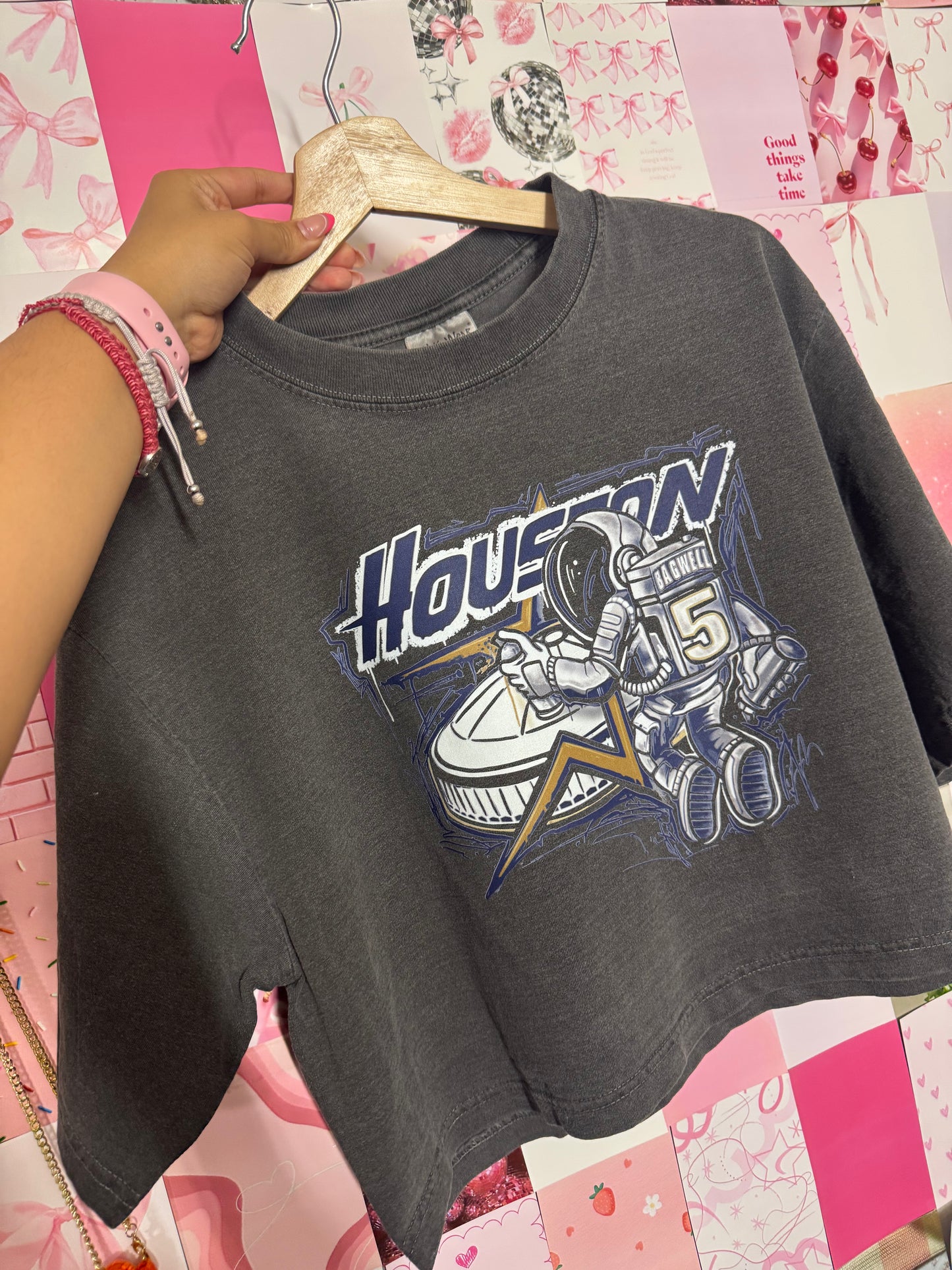 Houston Dark Grey Crop Top