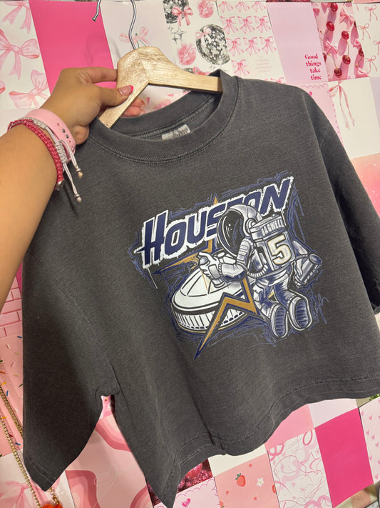Houston Dark Grey Crop Top