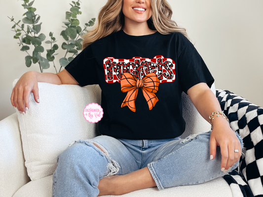 Rockets Basketball Bow Black tee