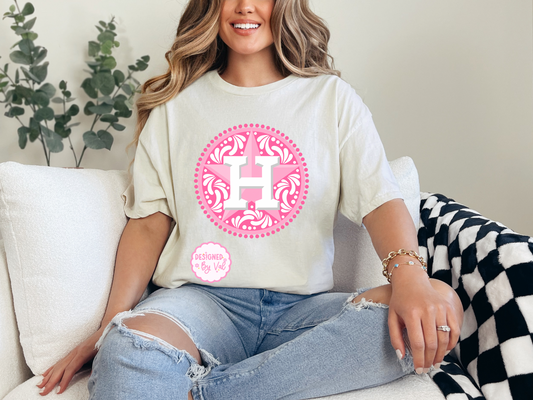 Houston Talavera pink star ( BEIGE TEE)