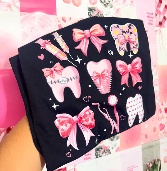 Dental & Bows Black tee