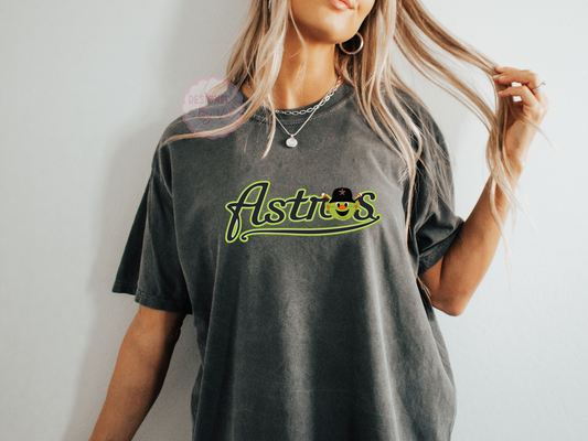 Astros w/ orbit charcoal tee